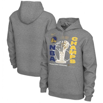 Men's Golden State Warriors 2021-2022 Grey NBA Finals Champions Locker Room Pullover Hoodie
