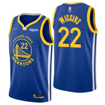 Men's Golden State Warriors #22 Andrew Wiggins 2022 Royal 75th Anniversary Stitched Jersey Men's Golden State Warriors #22 Andrew Wiggins 2022 Royal 75th Anniversary Stitched Jersey