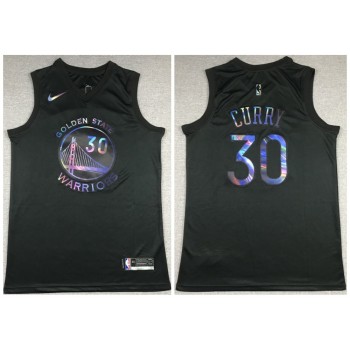 Men's Golden State Warriors #30 Stephen Curry Black Crucial Catch Stitched NBA Jersey