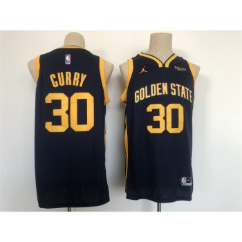 Men's Golden State Warriors #30 Stephen Curry Black Stitched Jersey