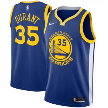 Men's Golden State Warriors #35 Kevin Durant Royal Icon Edition Swingman Stitched Jersey