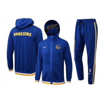 Men's Golden State Warriors 75th Anniversary Royal Performance Showtime Full-Zip Hoodie Jacket And Pants  Suit