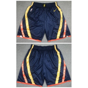 Men's Golden State Warriors Navy Shorts(Run Small)