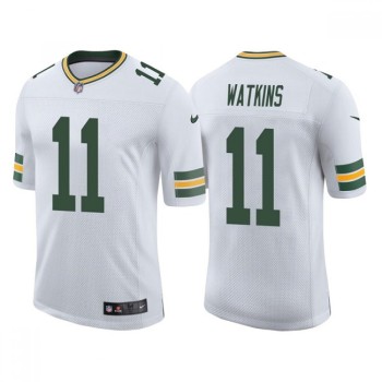 Men's Green Bay Packers #11 Sammy Watkins White Stitched Football Jersey Men's Green Bay Packers #11 Sammy Watkins White Stitched Football Jersey