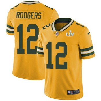 Men's Green Bay Packers #12 Aaron Rodgers Gold 2021 Super Bowl LV Stitched NFL Jersey Men's Green Bay Packers #12 Aaron Rodgers Gold 2021 Super Bowl LV Stitched NFL Jersey