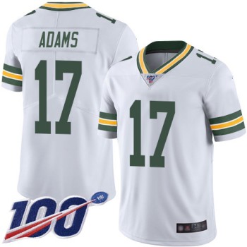 Men's Green Bay Packers #17 Davante Adams 2019 White 100th Season Vapor Untouchable Limited Stitched NFL Jersey Men's Green Bay Packers #17 Davante Adams 2019 White 100th Season Vapor Untouchable Limited Stitched NFL Jersey