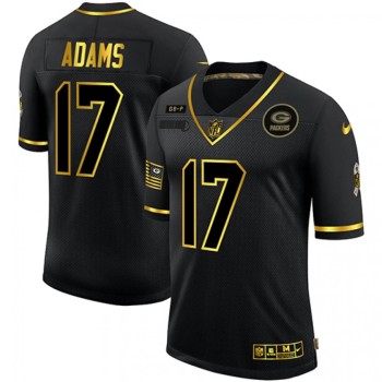 Men's Green Bay Packers #17 Davante Adams Black & White Split Limited Stitched Jersey Men's Green Bay Packers #17 Davante Adams Black & White Split Limited Stitched Jersey