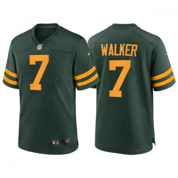 Men's Green Bay Packers #7 Quay Walker Green Stitched Football Jersey Men's Green Bay Packers #7 Quay Walker Green Stitched Football Jersey