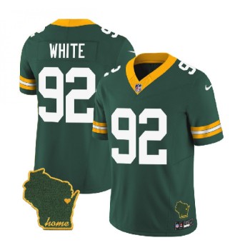 Men's Green Bay Packers #92 Reggie White Green 2023 F.U.S.E. Home Patch Vapor Untouchable Limited Stitched Jersey Men's Green Bay Packers #92 Reggie White Green 2023 F.U.S.E. Home Patch Vapor Untouchable Limited Stitched Jersey