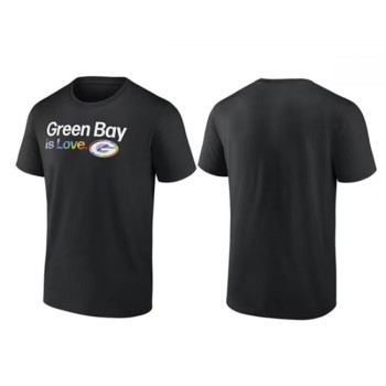 Men's Green Bay Packers Love Pride T-Shirt Men's Green Bay Packers Love Pride T-Shirt