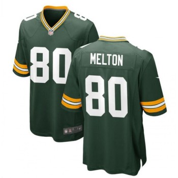 Men's Green Bay Packers #80 Bo Melton Green Stitched Game Jersey Men's Green Bay Packers #80 Bo Melton Green Stitched Game Jersey