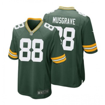 Men's Green Bay Packers #88 Luke Musgrave Green Stitched Game Jersey