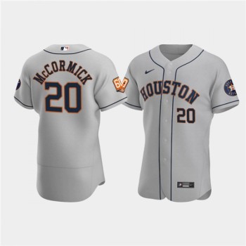 Men's Houston Astros #20 Chas McCormick Grey 60th Anniversary Flex Base Stitched Baseball Jersey