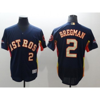 Men's Houston Astros #2 Alex Bregman Navy 2018 Gold Program Flexbase Stitched MLB Jersey
