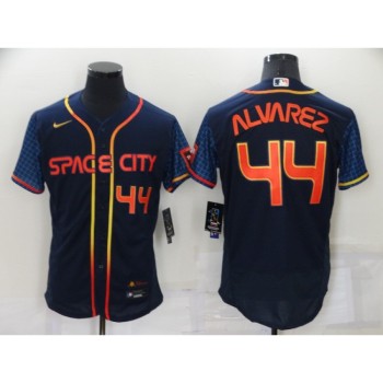 Men's Houston Astros #44 Yordan Alvarez 2022 Navy City Connect Flex Base Stitched Baseball Jersey