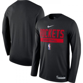 Men's Houston Rockets Black 2022/23 Legend On-Court Practice Performance Long Sleeve T-Shirt