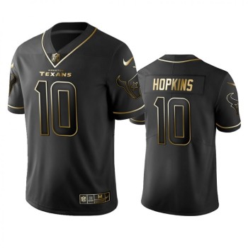 Men's Houston Texans #10 DeAndre Hopkins Black 2019 Golden Edition Limited Stitched NFL Jersey Men's Houston Texans #10 DeAndre Hopkins Black 2019 Golden Edition Limited Stitched NFL Jersey