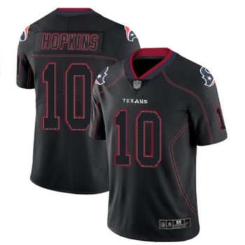 Men's Houston Texans #10 DeAndre Hopkins Lights Out Black Color Rush Limited Stitched Jersey Men's Houston Texans #10 DeAndre Hopkins Lights Out Black Color Rush Limited Stitched Jersey