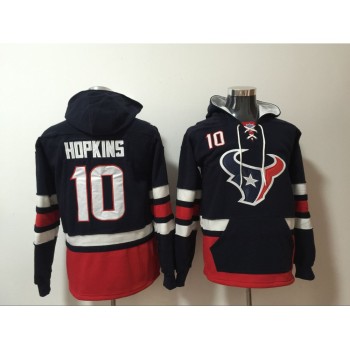 Men's Houston Texans #10 DeAndre Hopkins Navy Blue All Stitched NFL Hoodie Sweatshirt Men's Houston Texans #10 DeAndre Hopkins Navy Blue All Stitched NFL Hoodie Sweatshirt