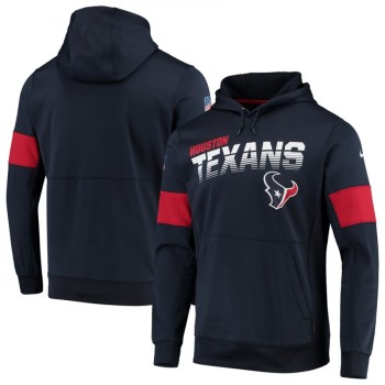 Men's Houston Texans 2019 Navy 100th Season Sideline Team Logo Performance Pullover Hoodie Men's Houston Texans 2019 Navy 100th Season Sideline Team Logo Performance Pullover Hoodie