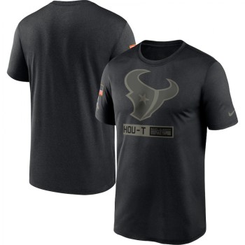 Men's Houston Texans 2020 Black Salute To Service Performance T-Shirt Men's Houston Texans 2020 Black Salute To Service Performance T-Shirt