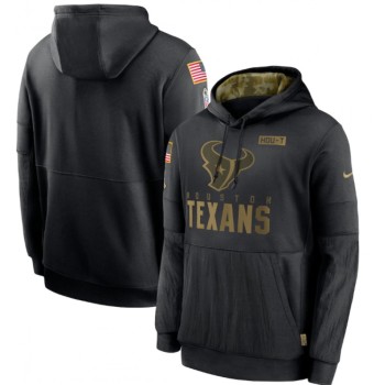 Men's Houston Texans 2020 Black Salute to Service Sideline Performance Pullover Hoodie Men's Houston Texans 2020 Black Salute to Service Sideline Performance Pullover Hoodie