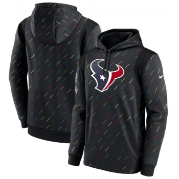 Men's Houston Texans 2021 Charcoal Crucial Catch Therma Pullover Hoodie Men's Houston Texans 2021 Charcoal Crucial Catch Therma Pullover Hoodie