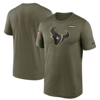 Men's Houston Texans 2021 Olive Salute To Service Legend Performance T-Shirt Men's Houston Texans 2021 Olive Salute To Service Legend Performance T-Shirt