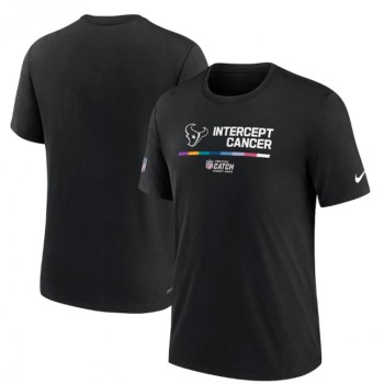 Men's Houston Texans 2022 Black Crucial Catch Performance T-Shirt Men's Houston Texans 2022 Black Crucial Catch Performance T-Shirt