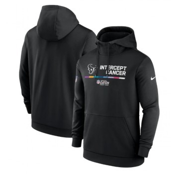 Men's Houston Texans 2022 Black Crucial Catch Therma Performance Pullover Hoodie Men's Houston Texans 2022 Black Crucial Catch Therma Performance Pullover Hoodie