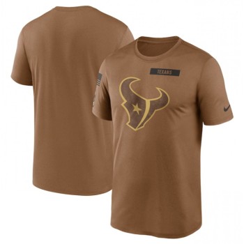 Men's Houston Texans 2023 Brown Salute To Service Legend Performance T-Shirt Men's Houston Texans 2023 Brown Salute To Service Legend Performance T-Shirt