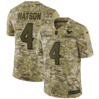 Men's Houston Texans #4 Deshaun Watson 2018 Camo Salute to Service Limited Stitched NFL Jersey Men's Houston Texans #4 Deshaun Watson 2018 Camo Salute to Service Limited Stitched NFL Jersey
