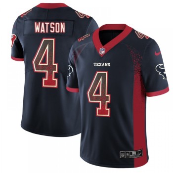 Men's Houston Texans #4 Deshaun Watson Navy 2018 Drift Fashion Color Rush Limited Stitched NFL Jersey Men's Houston Texans #4 Deshaun Watson Navy 2018 Drift Fashion Color Rush Limited Stitched NFL Jersey