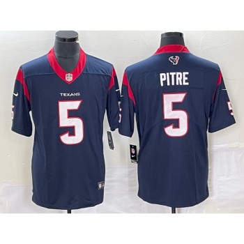 Men's Houston Texans #5 Jalen Pitre Navy Vapor Untouchable Limited Stitched Jersey Men's Houston Texans #5 Jalen Pitre Navy Vapor Untouchable Limited Stitched Jersey