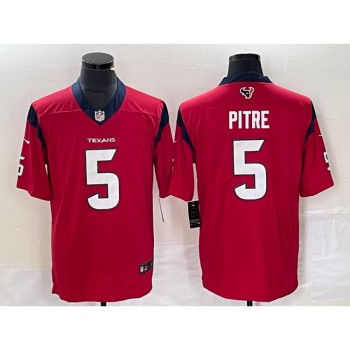 Men's Houston Texans #5 Jalen Pitre Red Vapor Untouchable Limited Stitched Jersey