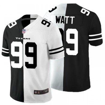 Men's Houston Texans #99 J.J. Watt Black & White Split Limited Stitched Jersey Men's Houston Texans #99 J.J. Watt Black & White Split Limited Stitched Jersey