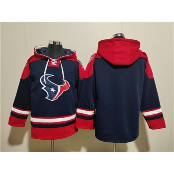 Men's Houston Texans Blank Navy Ageless Must-Have Lace-Up Pullover Hoodie Men's Houston Texans Blank Navy Ageless Must-Have Lace-Up Pullover Hoodie
