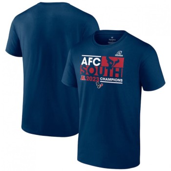 Men's Houston Texans Navy 2023 AFC South Division Champions Conquer T-Shirt Men's Houston Texans Navy 2023 AFC South Division Champions Conquer T-Shirt