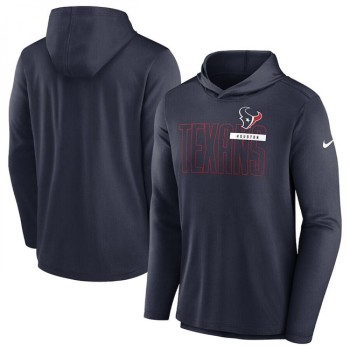 Men's Houston Texans Navy Lightweight Performance Hoodie Long Sleeve T-Shirt Men's Houston Texans Navy Lightweight Performance Hoodie Long Sleeve T-Shirt