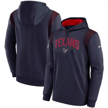 Men's Houston Texans Navy Sideline Stack Performance Pullover Hoodie 001 Men's Houston Texans Navy Sideline Stack Performance Pullover Hoodie 001