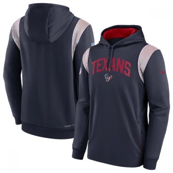 Men's Houston Texans Navy Sideline Stack Performance Pullover Hoodie 002 Men's Houston Texans Navy Sideline Stack Performance Pullover Hoodie 002
