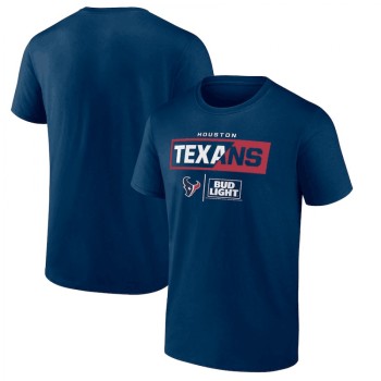 Men's Houston Texans Navy x Bud Light T-Shirt Men's Houston Texans Navy x Bud Light T-Shirt
