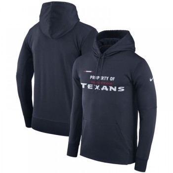 Men's Houston Texans Navy Sideline Property Of Performance Pullover Hoodie Men's Houston Texans Navy Sideline Property Of Performance Pullover Hoodie