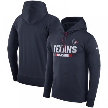 Men's Houston Texans Navy Sideline Team Name Performance Pullover Hoodie Men's Houston Texans Navy Sideline Team Name Performance Pullover Hoodie