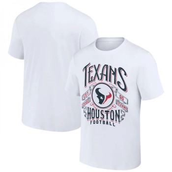Men's Houston Texans White x Darius Rucker Collection Vintage Football T-Shirt Men's Houston Texans White x Darius Rucker Collection Vintage Football T-Shirt