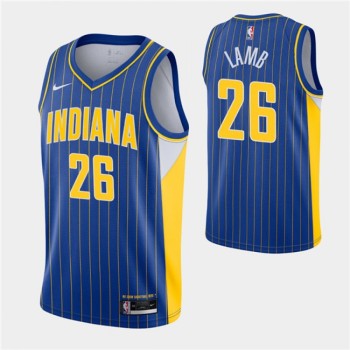 Men's Indiana Pacers #26 Jeremy Lamb 2020-21 Royal City Edition Swingman Stitched Jersey Men's Indiana Pacers #26 Jeremy Lamb 2020-21 Royal City Edition Swingman Stitched Jersey