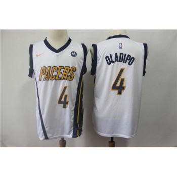 Men's Indiana Pacers #4 Victor Oladipo White 2018/19 Earned Edition Swingman Stitched NBA Jersey