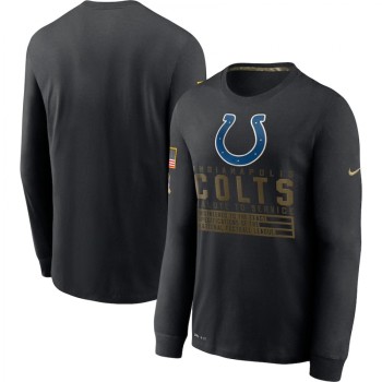 Men's Indianapolis Colts 2020 Black Salute to Service Sideline Performance Long Sleeve T-Shirt Men's Indianapolis Colts 2020 Black Salute to Service Sideline Performance Long Sleeve T-Shirt