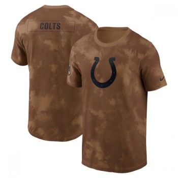 Men's Indianapolis Colts 2023 Brown Salute To Service Sideline T-Shirt Men's Indianapolis Colts 2023 Brown Salute To Service Sideline T-Shirt