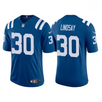 Men's Indianapolis Colts #30 Phillip Lindsay Blue Stitched Football Jersey Men's Indianapolis Colts #30 Phillip Lindsay Blue Stitched Football Jersey